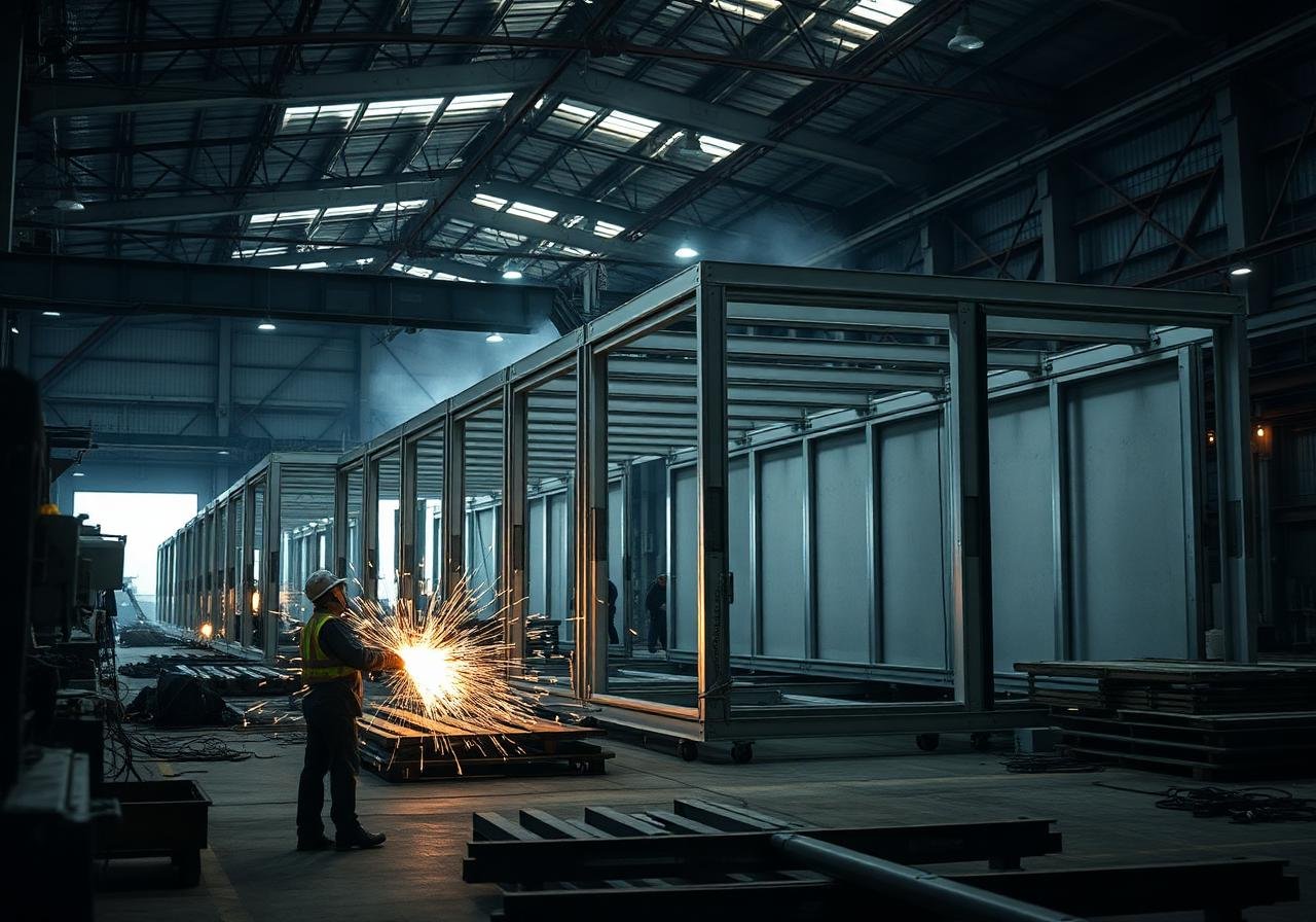 Prefab modules in fabrication